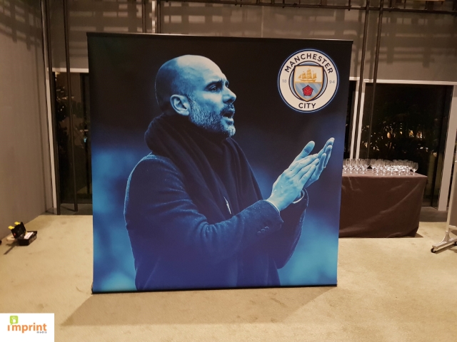 Manchester City 
Pull up banners by Imprint Media